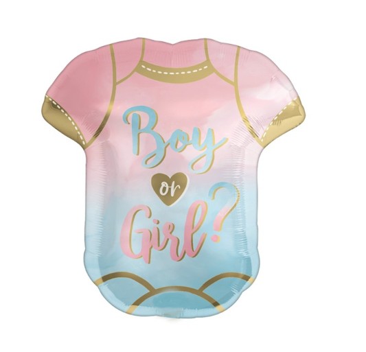 Palloncino Metalfoil Tutina Baby Shower Boy Or Girl 24" 60cm