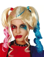 Parrucca Harley Quinn DC Comix Halloween