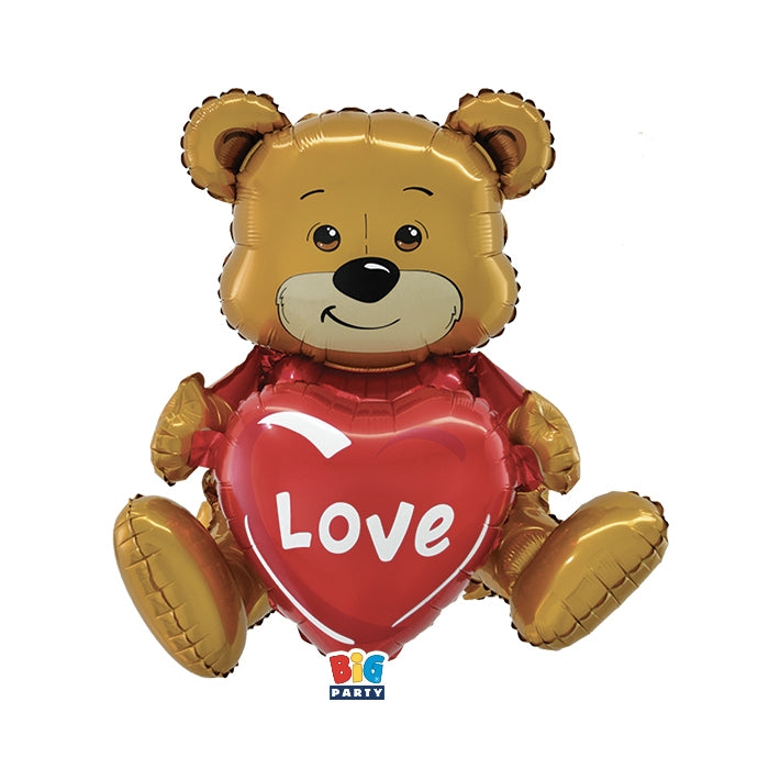 Palloncino Metalfoil 3D Teddy Bear Love 41x50x31cm
