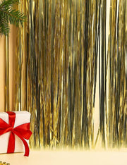 Addobbo Di Natale Frangia Decorativa Oro 50cm