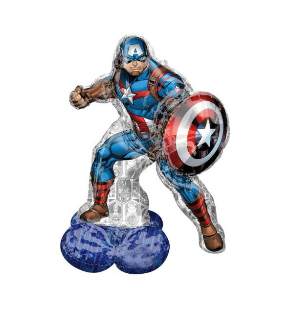 Palloncino Metalfoil Gigante Marvel Avengers Captain America Sagomato 58" 147cm