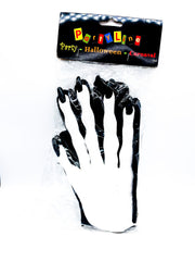 Mani Da Strega Bianche Con Unghie Nere Accessori Halloween
