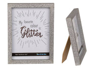 Cornice in Legno con Glitter Argento