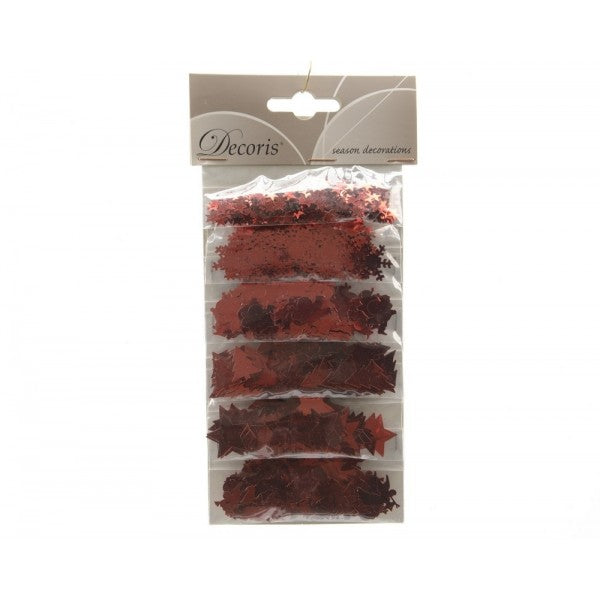 Addobbo Natale Coriandoli Decorativi Rossi Con Figure Natalizie Assortite 18gr