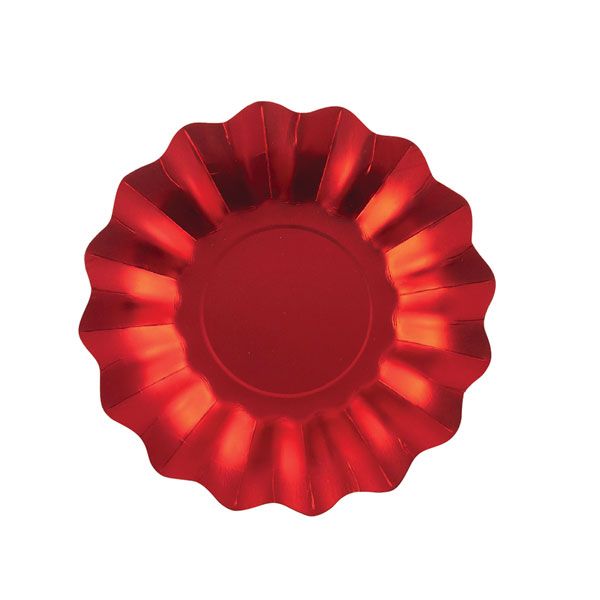 Piatti PIano Dolce Rosso Satinato 8Pz