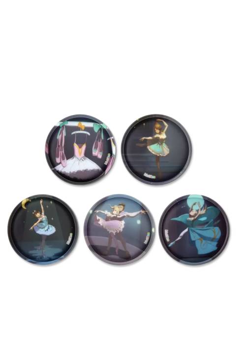 Set 5 Kletties Accessorio Con Velcro Zaino Ergobag 24 Ballet Dancer