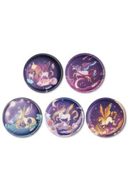 Set 5 Kletties Accessorio Con Velcro Zaino Ergobag 24 Unicorno