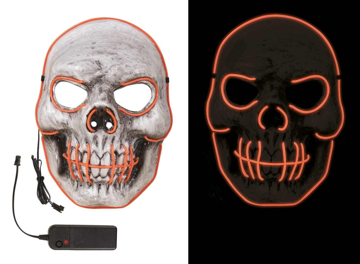 Maschera In Plastica Teschio Con LED Maschera Halloween