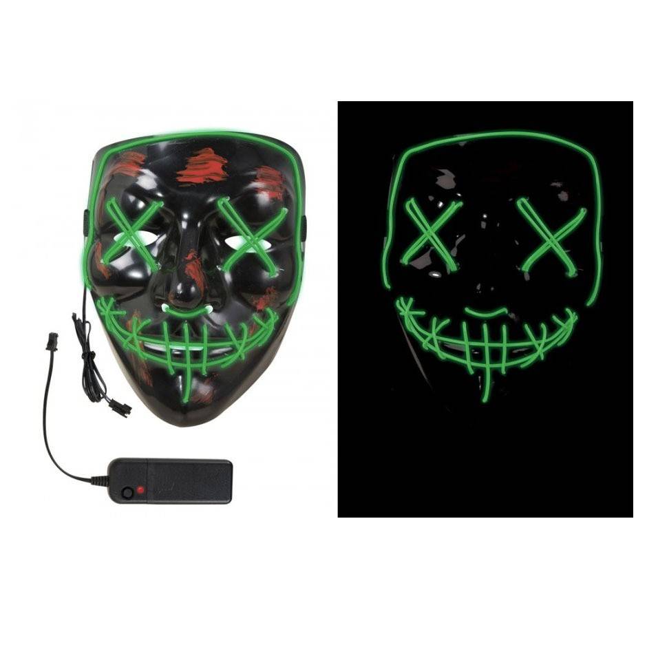 Maschera Halloween Killer Con Led