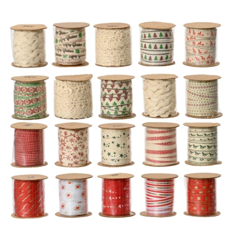 Nastro In Tessuto Natalizio Fantasie Assortite 10mmx30m