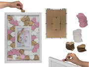 Libro degli Ospiti in Cornice con Cuori in Legno