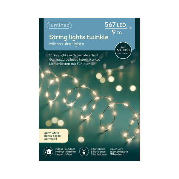 Serie Luci Twinkle 567 Micro-Led 9m Luce Calda