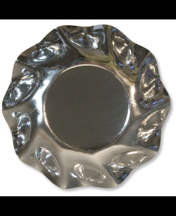 Piatto Fondo Ø 24 Argento Lucido 10Pz