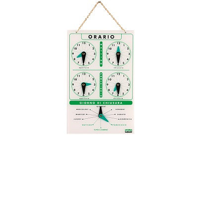 Cartello Indicatore Orari Di Apertura E Chiusura In Plexiglass