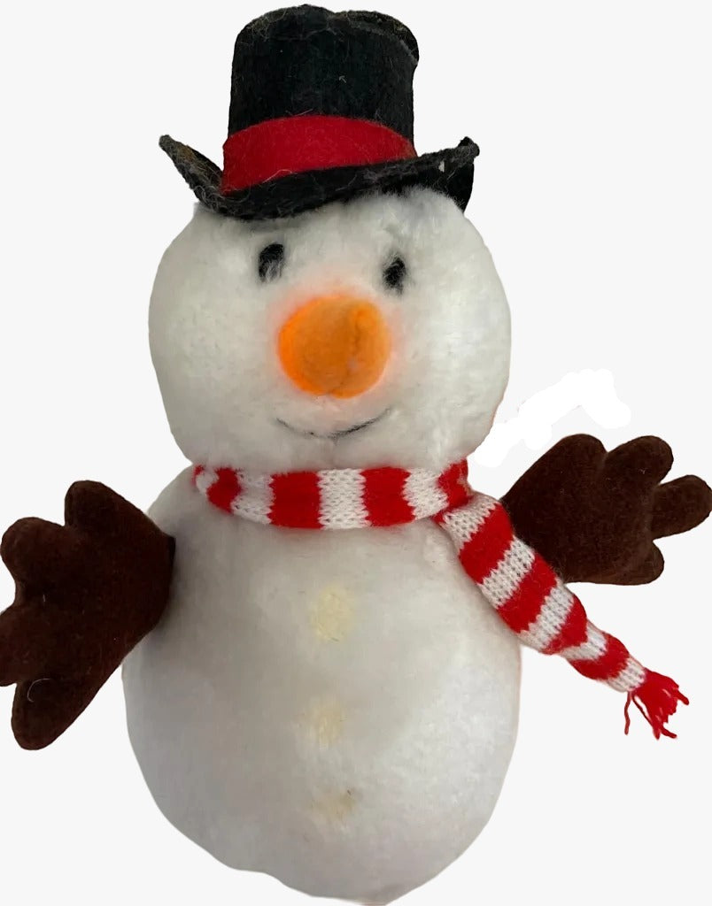 Peluche Natale Pupazzo Di Neve Con Sciarpa E Cappello 16CM