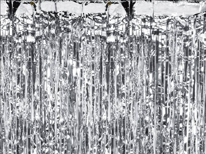 Tenda Argento A Frange Festone 90x250cm