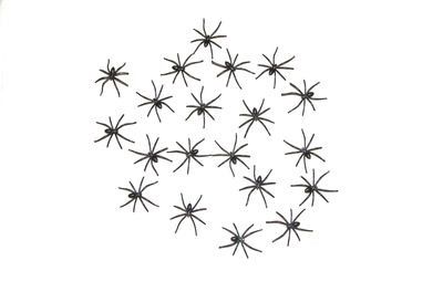 Ragni In Plastica 20pz. Ornamento Halloween