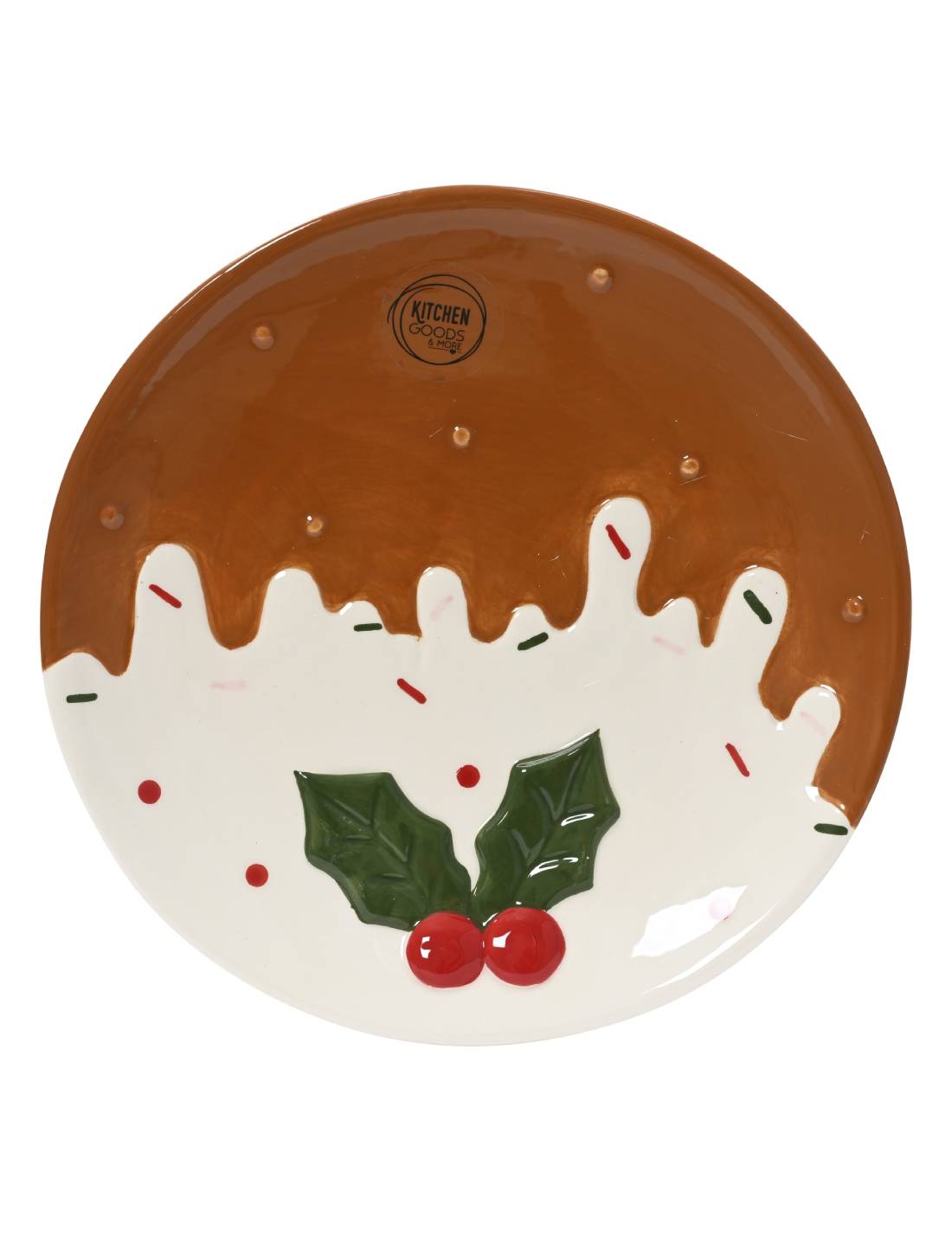 Piatto Piano Natalizio In Ceramica Decorativo