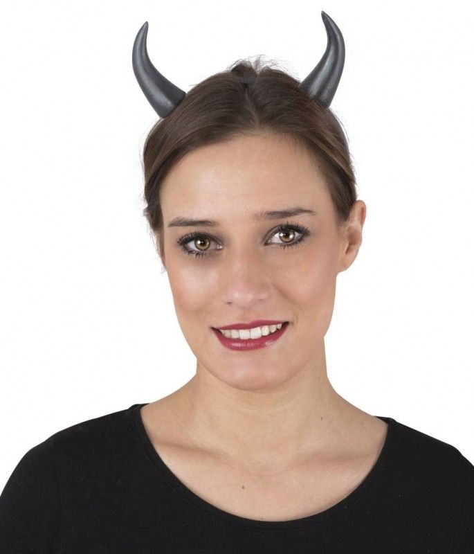 Frontino Nero In Plastica Diavolessa Accessori Halloween