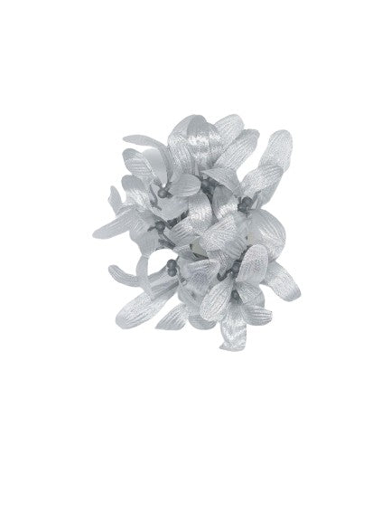 Girocandela Con Foglie Argento E Bacche Ø3cm