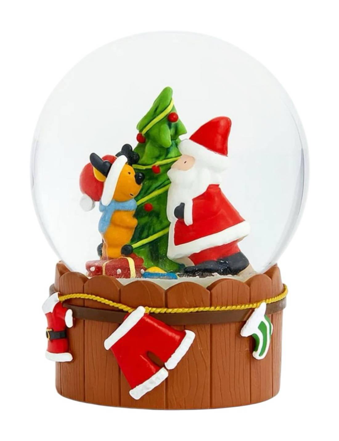 Carillon Palla Di Neve Con Babbo Natale 11cm