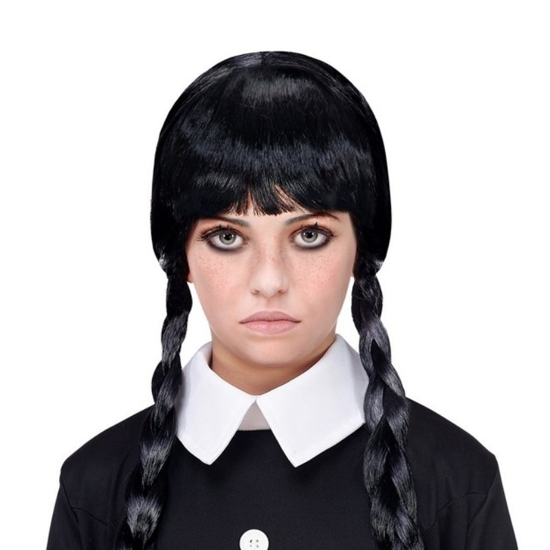 Parrucca Mercoledì Famiglia Addams Taglia Unica