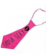 Cravatta Gigante Fucsia per Addio al Nubilato "Sposa Sexy"
