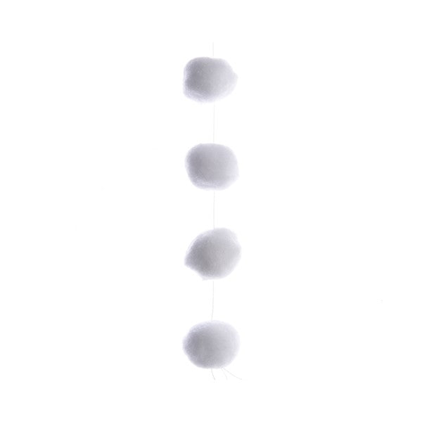 Addobbo Natale Ghirlanda Di Palline Effetto Neve In Poliestere
