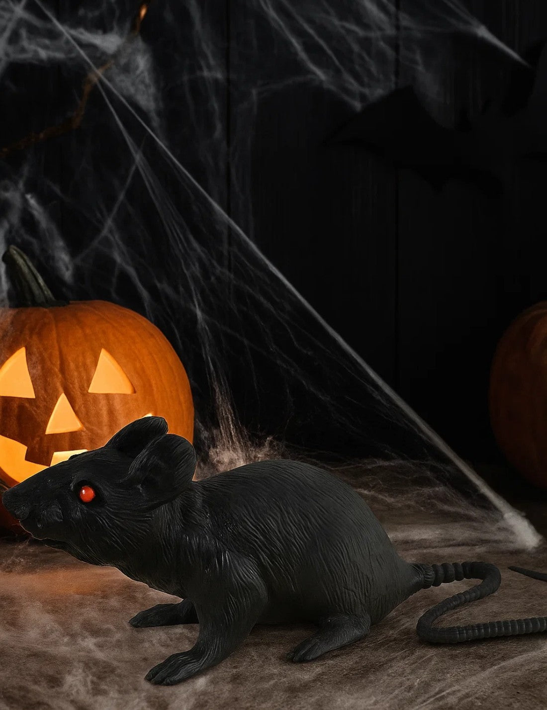 Topo Nero Indemoniato Di Halloween 17cm