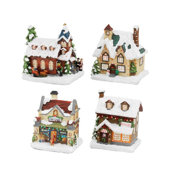 Carillon Natale Casette Luminose A Led