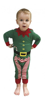 Costume Natalizio Bambino 3-4 Anni Elfo Di Babbo Natale