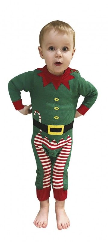 Costume Natalizio Bambino 3-4 Anni Elfo Di Babbo Natale