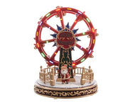Carillon Ruota Panoramica Natalizia LED Con Babbo Natale 21x21x26.4cm