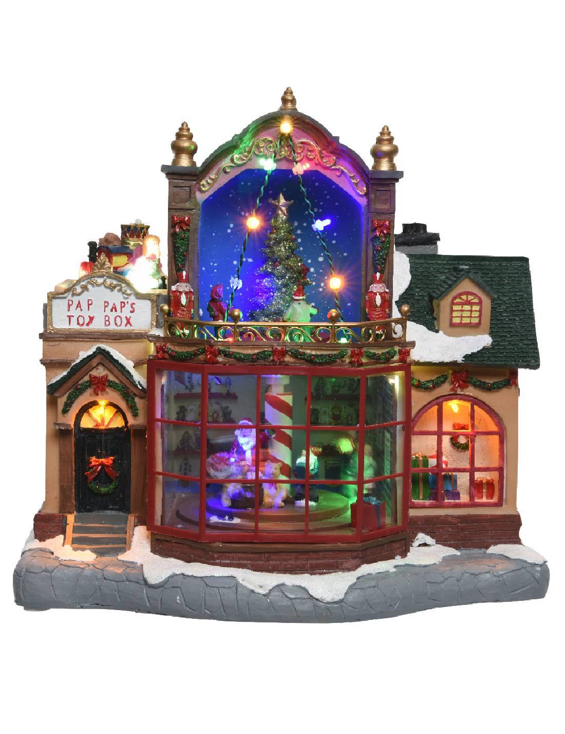 Carillon Di Natale Scenario Festivo LED h28,5cm