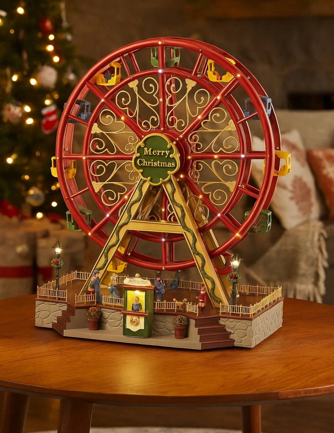 Carillon Di Natale Ruota Panoramica LED 45cm