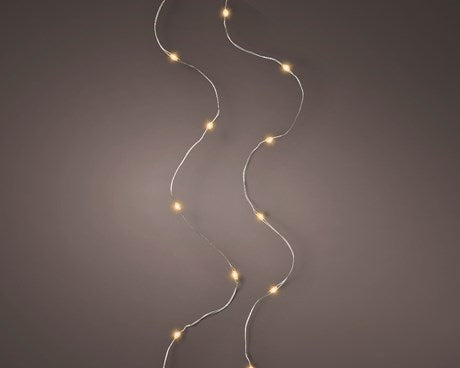 Serie Luci Di Natale 60 Microled Metal 295cm