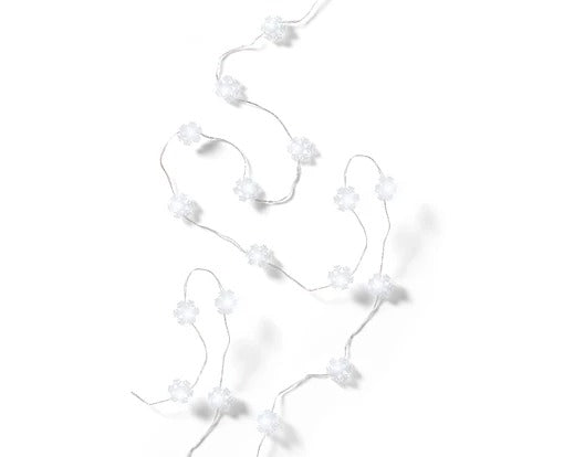 Serie Luci Di Natale LED Con Fiocchi Di Neve 40 Micro LED 2m