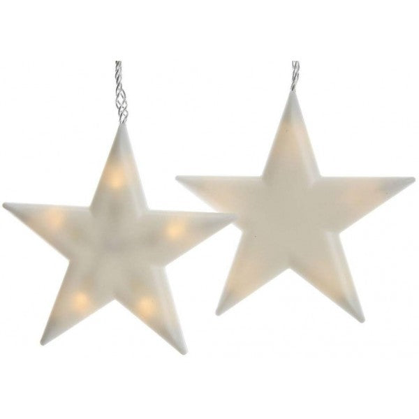Serie Luci Natale A Tenda Stelle Luminose Bianco Caldo