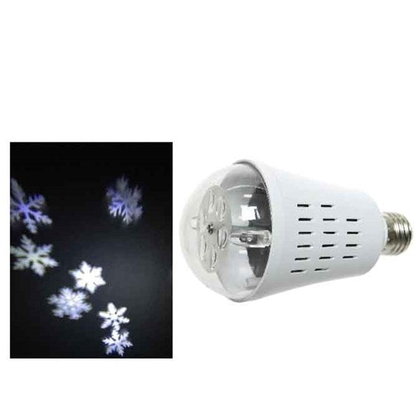 Lampadina LED 4W Proiettore Fiocchi Di Neve Bianco Freddo