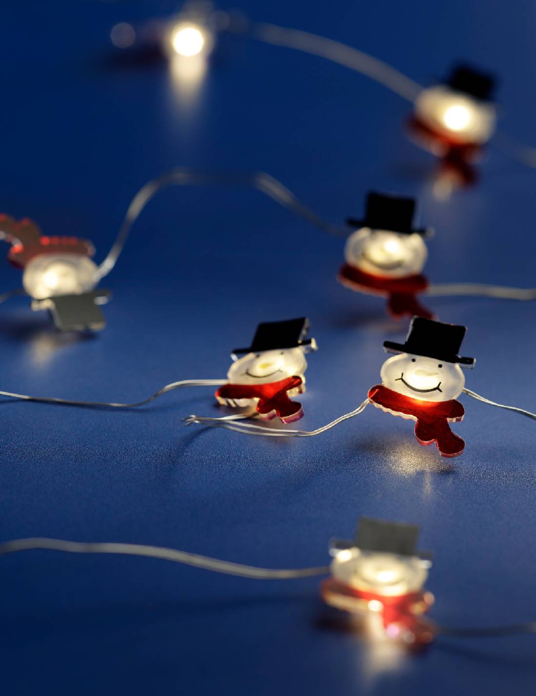 Serie Di Luci Natale Figure Natalizie 20 LED Bianco Caldo L190cm Prodotto Assortito