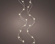 Serie Luci Natale 60 Microled Metal Luce Bianco Caldo Ambrato 495cm