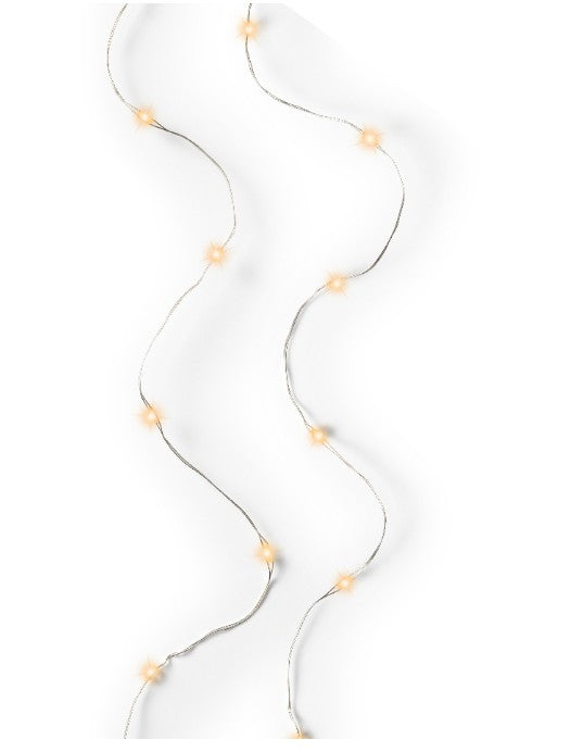 Serie Luci Natale 100 Micro-LED Bianco Caldo 495cm