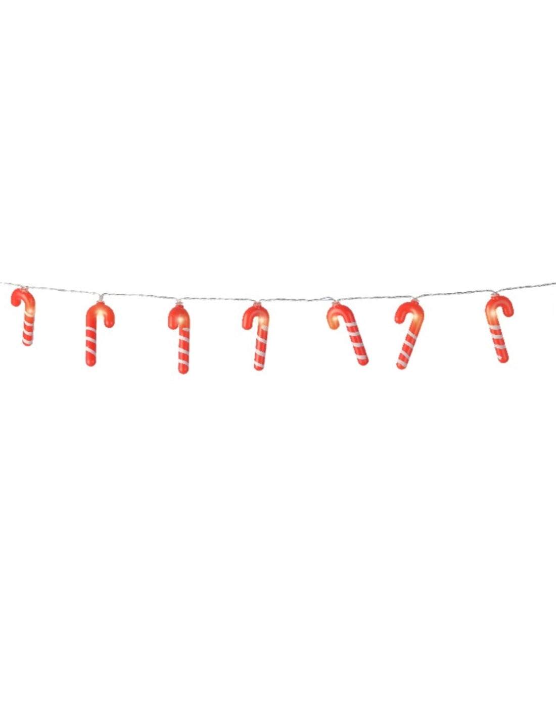 Serie Luci Natale 20 LED Bastoncini Di Zucchero Luminosi 20pz