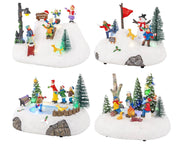 Carillon Natalizio Paesaggi Innevati Con Personaggi - Assortiti