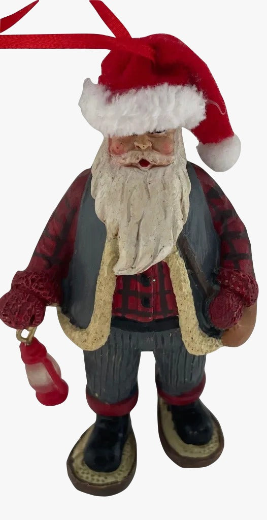 Addobbo Albero Babbo Natale Con Lanterna 8cm