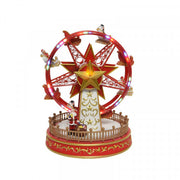 Carillon Natale Scenario Ruota Panoramica Stella Con Slitte