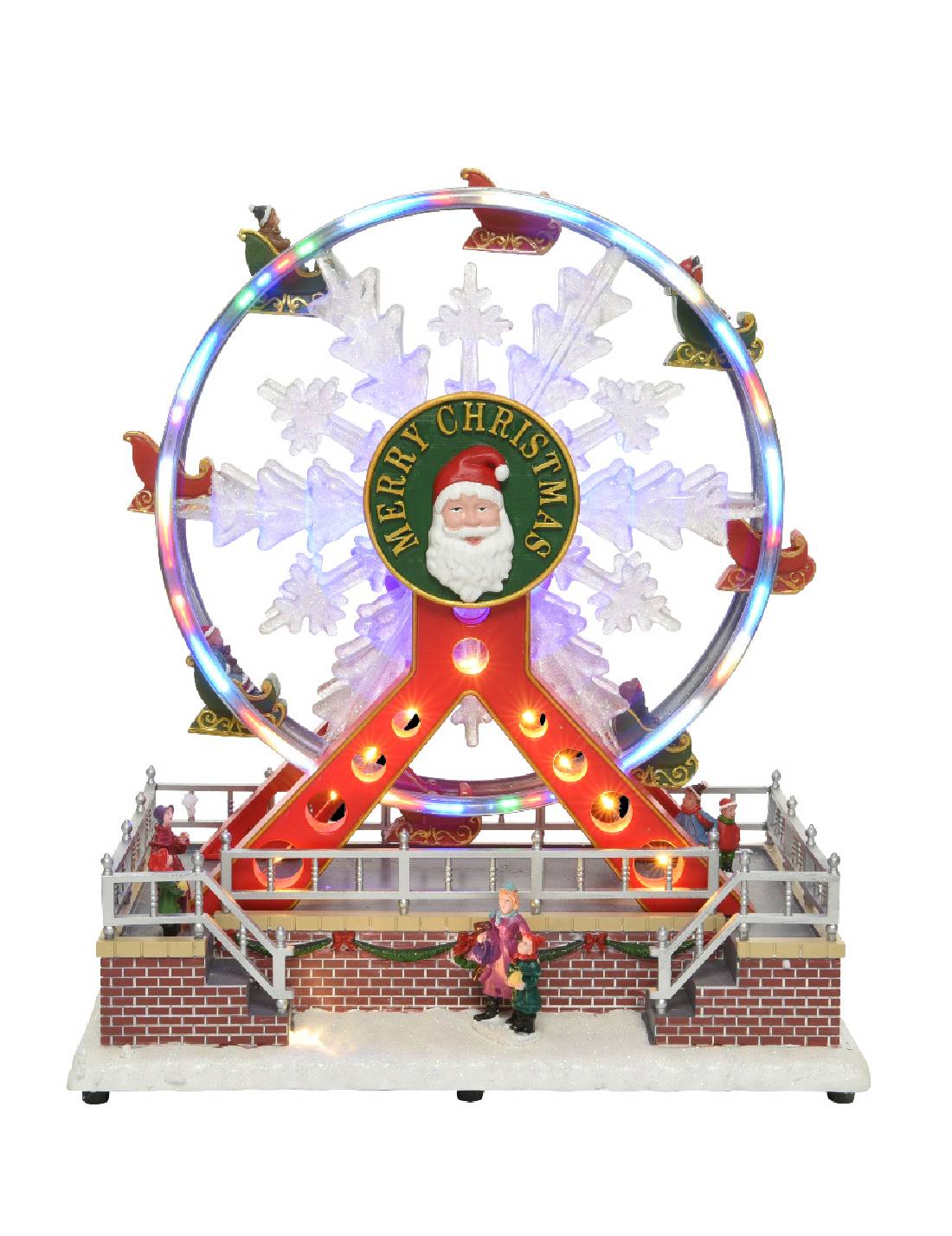 Carillon Di Natale Ruota Panoramica Multicolor 31cm