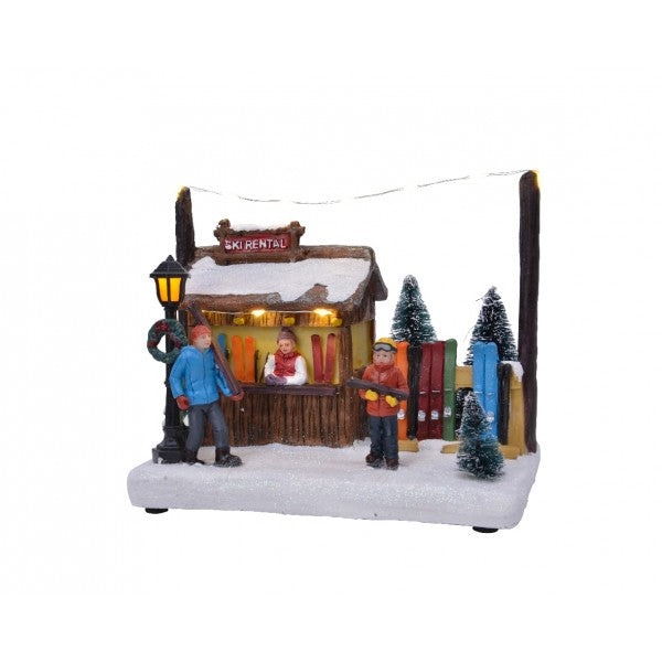 Carillon Noi Natale Negozio Scii