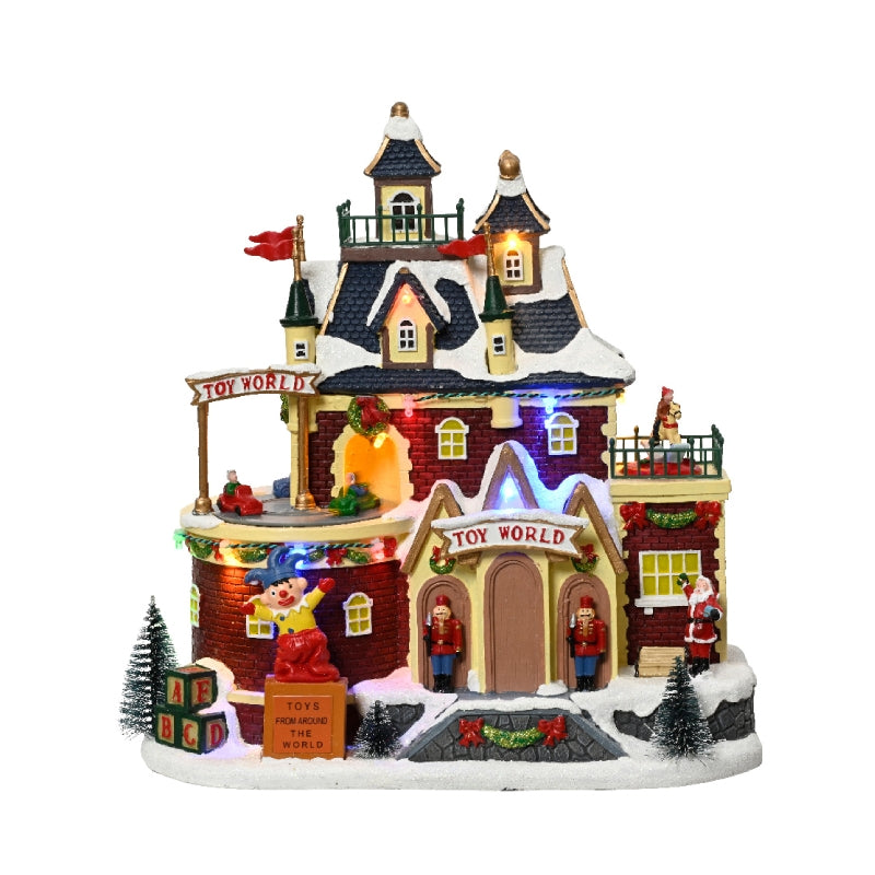 Carillon Villaggio Di Natale Toy World Di Babbo Natale 29cm