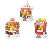 Carillon Villaggio Di Natale Chiosco Assortito 15cm